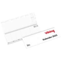 Viking Schreibtisch-Kalender 2025 1 Woche / 2 Seiten Deutsch, Englisch, Französisch 30.4 (B) x 10.5 (H) cm Weiss  