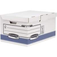 Boîte archives System Bankers Box Blanc, bleu 39 x 56 x 29,3 cm 10 Unités