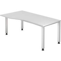 Bureau Hammerbacher VQS Hauteur ajustable Forme libre Blanc 4 pieds métalliques 1800 (L) x 1000 (P) x 810 (H) mm Acier, Aggloméré