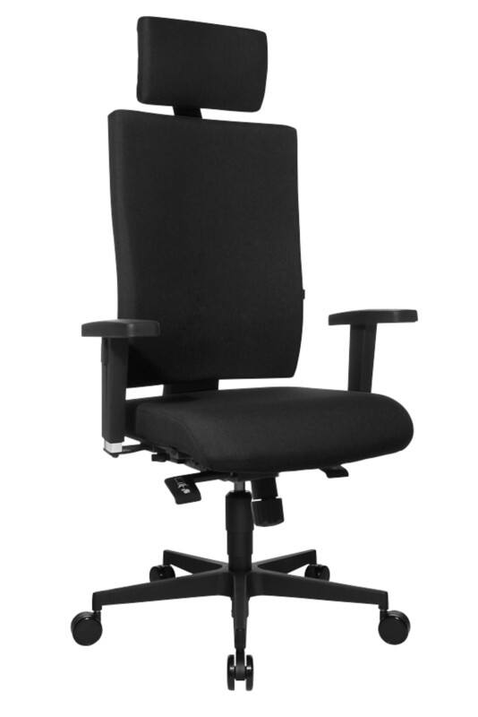 Siège de bureau Lightstar 30 TOPSTAR Mécanisme synchrone Tissu Accoudoirs 4D Noir 110 kg  5 Roulettes
