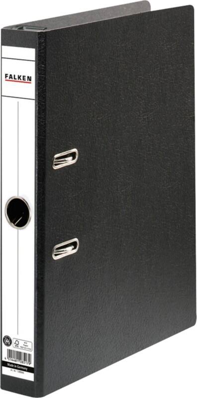 Classeur à levier Falken Étroit A4 50 mm Noir 2 Anneaux 11285566 Carton Recyclé