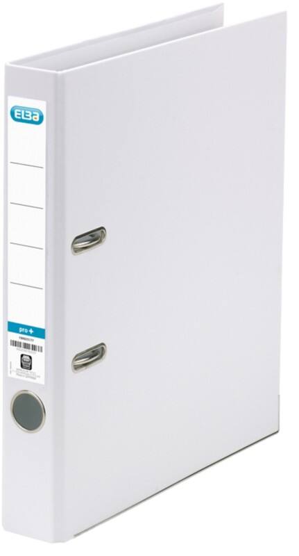 Classeur à levier ELBA Étroit Smart Pro+ A4 50 mm Blanc 2 Anneaux Plastique Portrait