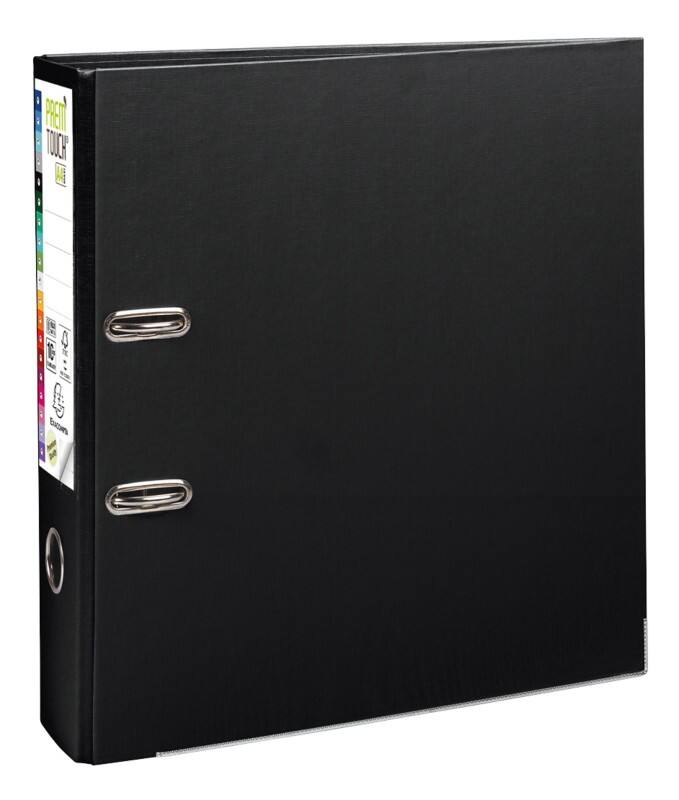 Exacompta Prem Touch Ordner Breit A4 80 mm Schwarz 2 Ringe 79368859 Kunststoff Hochformat