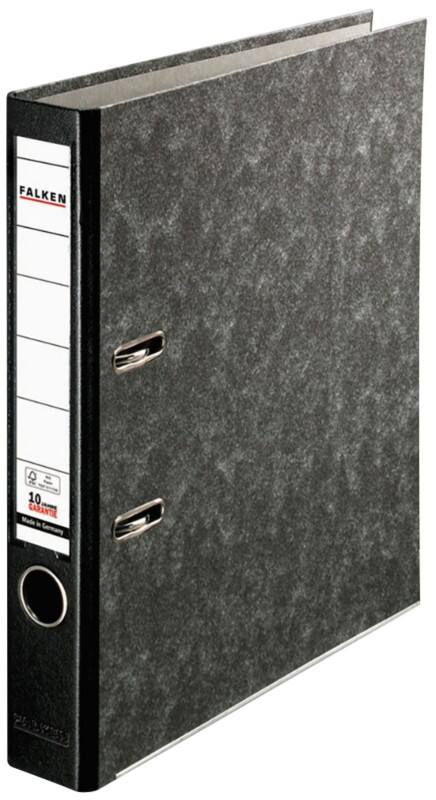 Falken Ordner Schmal A4 50 mm Schwarz 2 Ringe 11286549 Kunststoff Wolkenmarmor