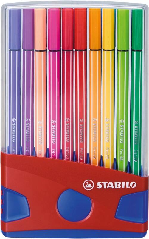 STABILO Pen 68 Faserschreiber 1 mm Mittel Farbig assortiert 20 Stück