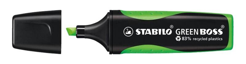 STABILO GREEN BOSS Textmarker Grün 83% Recycelt Mittel Keilspitze 2 - 5 mm Nachfüllbar
