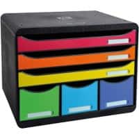 Module à tiroirs Exacompta Maxi Polystyrène Noir 27 x 35,5 x 27,1 cm