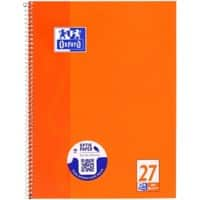 Cahier OXFORD A4+ Ligné Reliure en spirale Carte laminée Orange Perforé 160 Pages