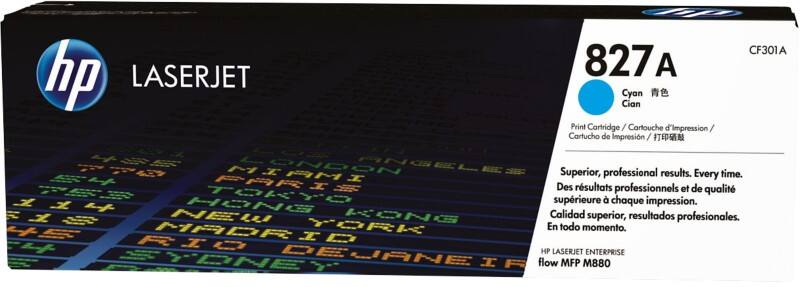 Toner HP D'origine 827A Cyan CF301A