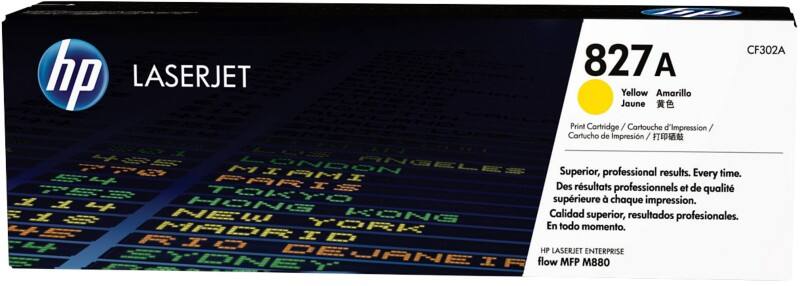 Toner HP D'origine 827A Jaune CF302A