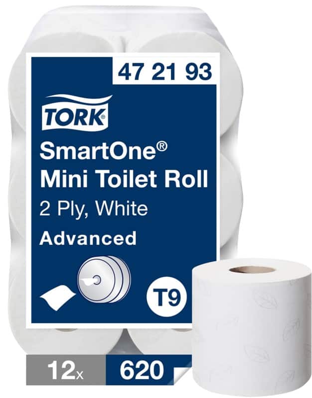 Papier toilette Tork T9 Advanced 2 épaisseurs 472193 12 Rouleaux de 620 Feuilles
