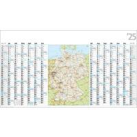 Bühner Wandplaner 2026, 3 Monate pro Seite, gemischt Deutsch, Englisch, Französisch