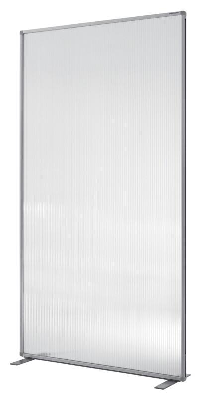 Cloison de séparation magnetoplan Argenté, translucide 1103851 1000 (L) x 350 (P) x 1800 (H) mm