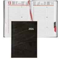 Biella Buchkalender Registra plus 2023 A5 1 Tag/1 Seite Schwarz
