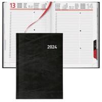 Biella Buchkalender Registra 2023 A5 1 Tag/1 Seite Schwarz