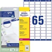 Étiquette d'adresse Ultragrip AVERY Zweckform L7651-25 A4 Blanc 38.1 x 21.2 mm 25 Feuilles de 65 Étiquettes