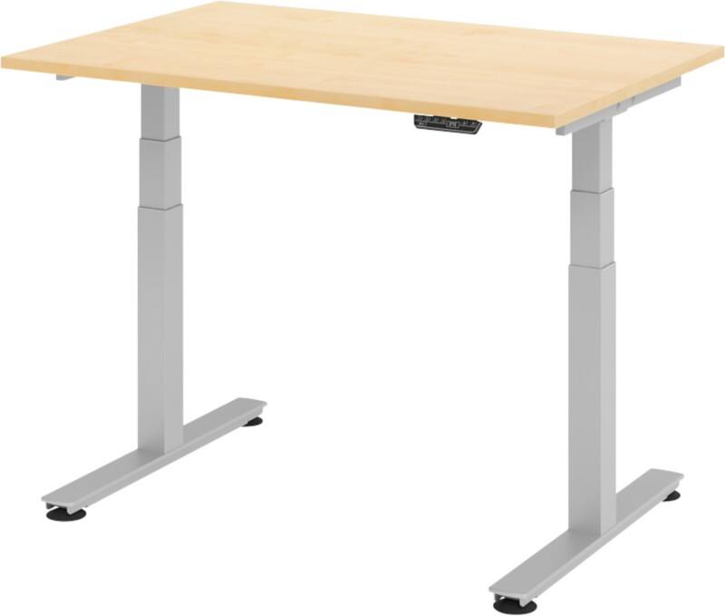 Bureau assis-debout Hacmerbacher Ergonomic Aktiv XDSM 12/3/S Imitation érable 120 x 80 x 63,5 cm