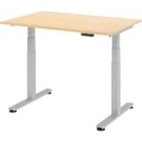 Bureau assis-debout Hacmerbacher Ergonomic Aktiv XDSM 12/3/S Imitation érable 120 x 80 x 63,5 cm