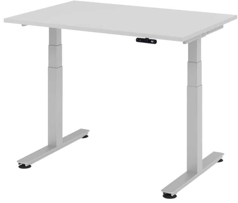 Hammerbacher Sitz-Stehschreibtisch XDSM Lichtgrau 1.200 x 800 x 635 mm