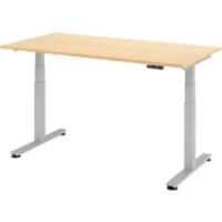 Bureau assis-debout Hacmerbacher Egonomic Aktiv XDSM 16/3/S Imitation érable 160 x 80 x 63,5 cm