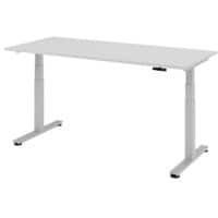 Bureau assis-debout Hacmerbacher Ergonomic Aktiv XDSM 19/5/S Gris clair 180 x 80 x 63,5 cm