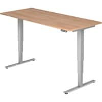 Bureau assis-debout Hacmerbacher Ergonomic Aktiv XDSM 19/N/S Imitation noyer 180 x 80 x 63,5 cm