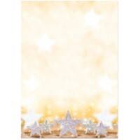 Papier de Noël Sigel Glitter Stars 90 g/m² 21 x 29,7 cm A4 Argenté, doré 100 Feuilles