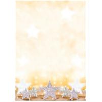 Papier de Noël Sigel Glitter Stars 90 g/m² 21 x 29,7 cm A4 Argenté, doré 100 Feuilles