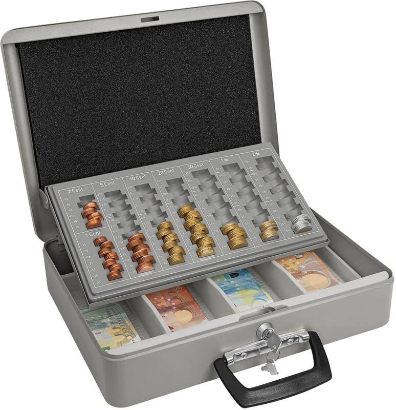 WEDO Geldkassette Maxi Grau 370 x 290 x 110 mm