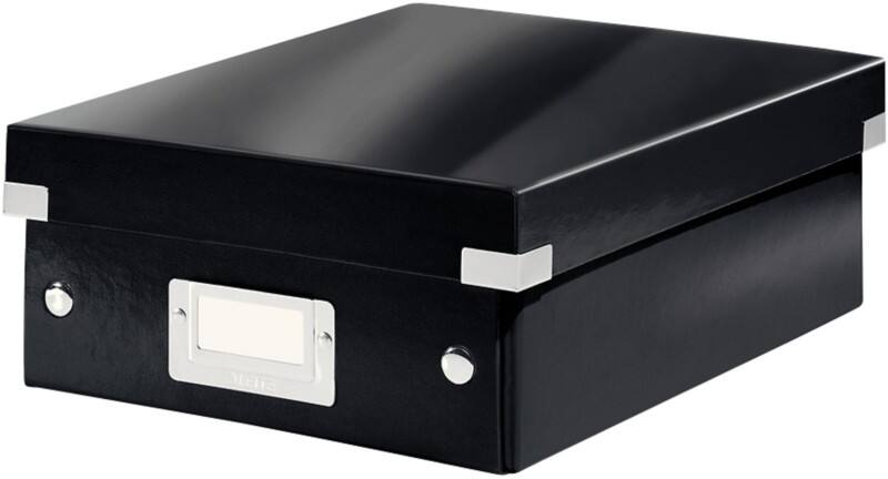 Leitz Click & Store WOW Kleine Aufbewahrungsbox Hartpappe Schwarz 220 x 282 x 100 mm