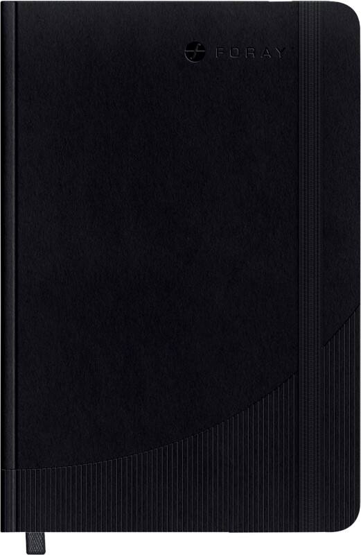 Foray Classic A6 Fallgebunden Schwarz Hardcover Notizbuch Liniert 80 Blatt