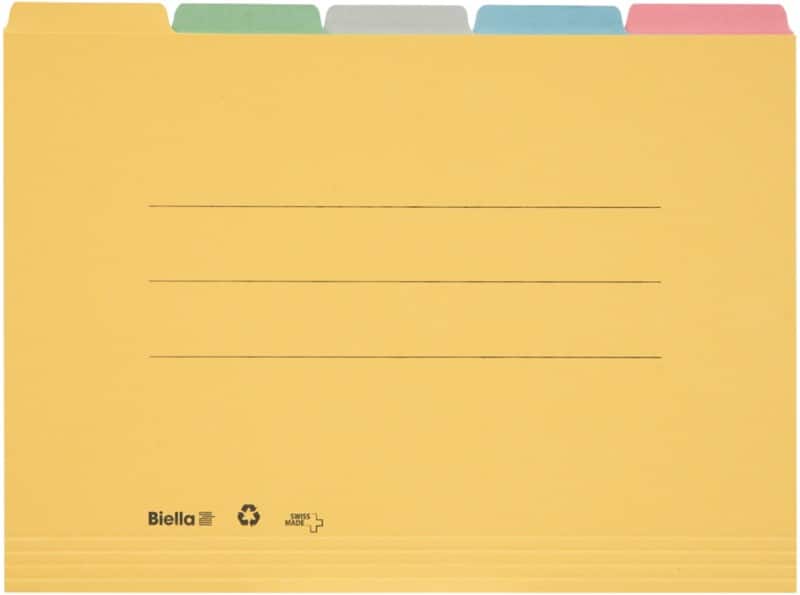 Dossier suspendu Biella 0325432.00 A4 Assortiment Carton recyclé 5 Unités