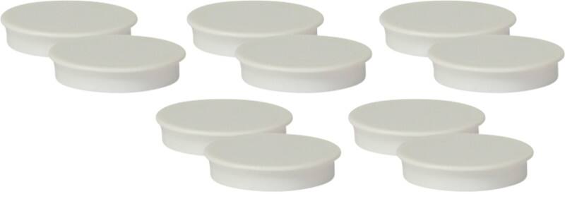 Viking Whiteboard Magnete 40MM Weiss 4 x 4 cm 10 Stück
