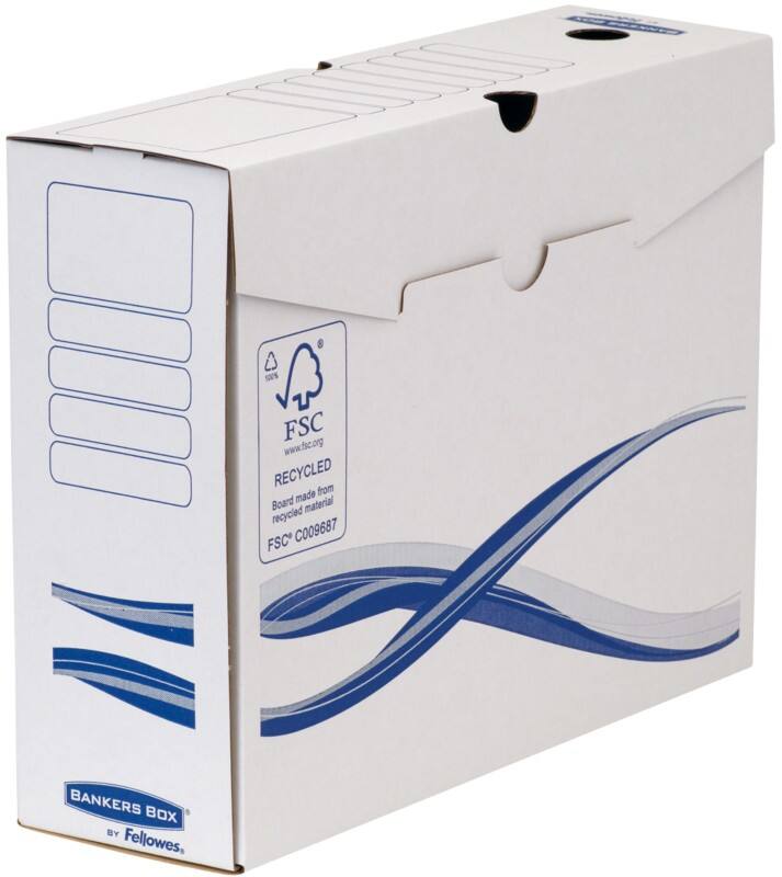 Fellowes BASIC Archivschachtel 4460203 A4+ Pappkarton 10 (B) x 34,2 (T) x 25,5 (H) cm Weiss  10 Stück