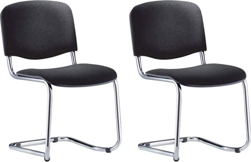 Chaise visiteur Nowy Styl Iso Swing Tissu Sans accoudoirs Non-Height Adjustable Seat Noir 2 Unités