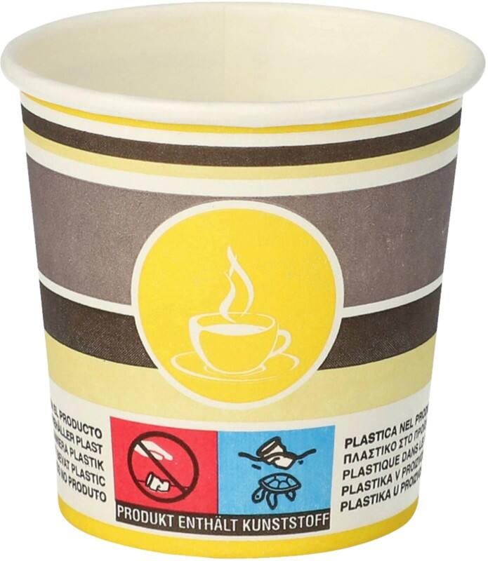 Gobelets jetables PAPSTAR Jetables Carton 100 ml 60 mm Multicolore 80 unités