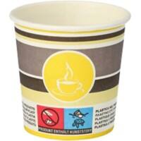 PAPSTAR To Go Einweg Becher Pappe 100 ml 60 mm Mehrfarbig 80 Stück