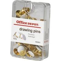 Office Depot Reissnägel Weiss Stahl 100 Stück