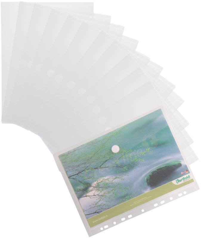 Enveloppes perforées Djois Color Collection A4 Transparent Polypropylène 24 x 31,6 cm 12 Unités