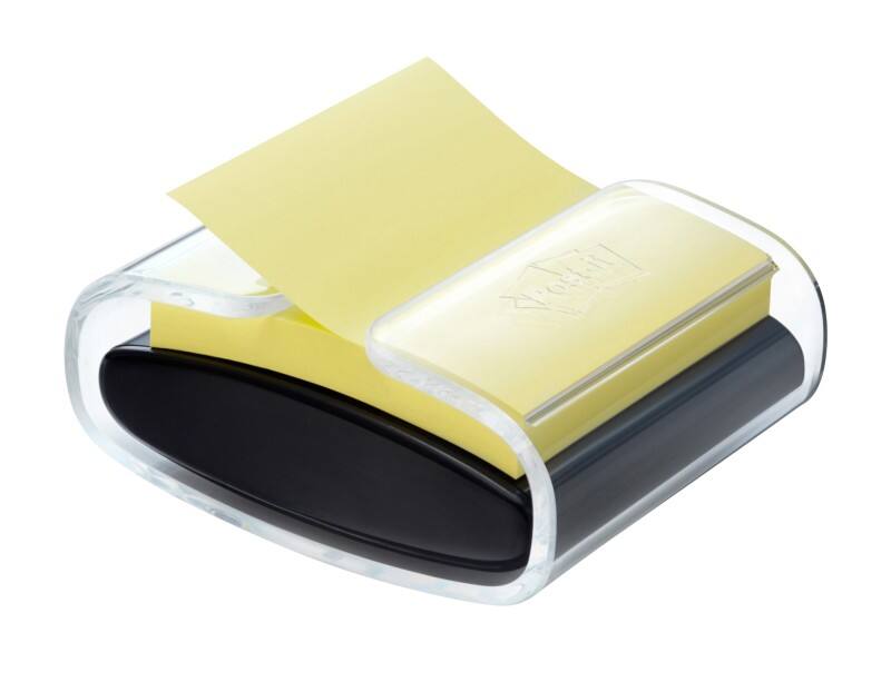 Dévidoir + Notes adhésives Post-it Super Sticky 76 x 76 mm Jaune canari 90 Feuilles