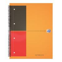 Cahier à spirales OXFORD International A4 Ligné Reliure en spirale Carte plastifiée Orange Perforé 160 Pages 5 Unités de 80 Feuilles