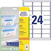 Avery Zweckform L7970-25 Gefrierschrank-Etiketten A4 Weiss 63,5 x 33,9 mm 25 Blatt à 24 Etiketten