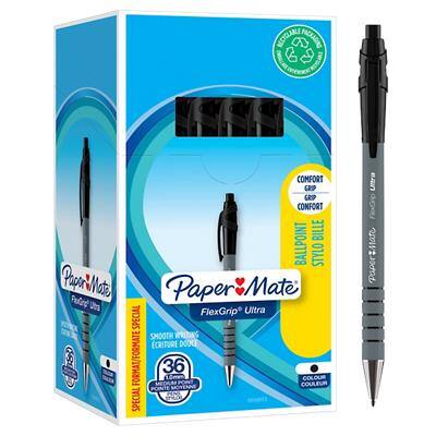 Paper Mate Kugelschreiber Flexgrip® Ultra 1 mm Schwarz 36 Stück