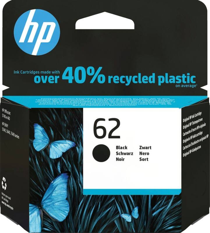 HP 62 Original Tintenpatrone C2P04AE Schwarz