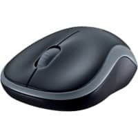 Souris sans fil Logitech M185 Capteur optique Ambidextre USB-A Nano récepreur Gris, noir