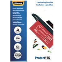 Fellowes Protect Laminierfolien A4 Hochglanz 175 Mikron (2 x 175) Transparent 100 Stück