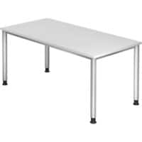 Hammerbacher Höhenverstellbar Tisch Rechteckig ABS (Acrylnitril-Butadien-Styrol), Kunststoff, Spanplatte Weiss 1.600 x 800 mm