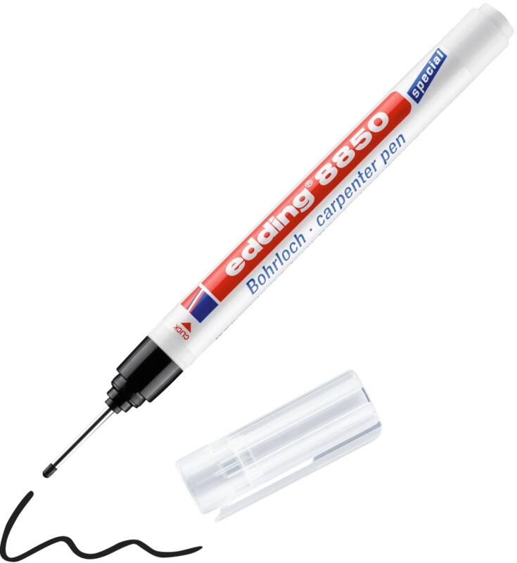 edding 8850 Permanent Bohrlochmarker Schwarz Fein Rundspitze 0.7 mm