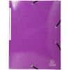 Farde à 3 rabats à élastique Exacompta Iderama A4+ Violet Carte lustrée pelliculée 24 x 0,2 x 32 cm