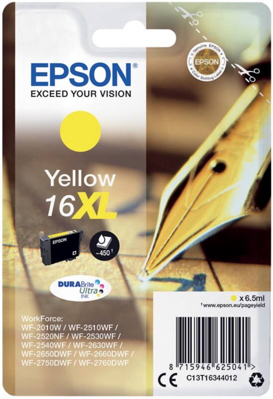 Epson 16XL Original Tintenpatrone C13T16344012 Gelb